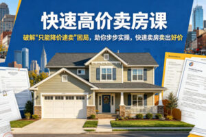 快速高价卖房课，破解“只能降价速卖”困局，助你步步实操，快速卖房卖出好价(更新2026)