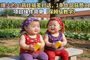 最近爆火的AI萌娃搞笑对话，1条作品获赞31W，项目操作简单(保姆级教学)