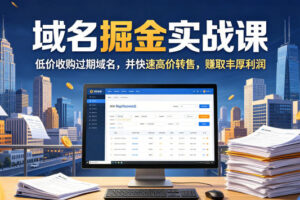 域名交易掘金实战课，低价收购过期域名，并快速高价转售，賺取丰厚利润【原创双语字幕】