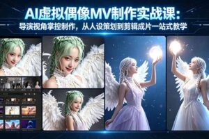 AI虚拟偶像MV制作实战教学：导演视角掌控制作，从人设策划到剪辑成片一站式教学