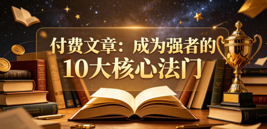 付费文章：成为强者的10大核心法门