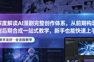 深度解读AI漫剧完整创作体系，从前期构思到后期合成一站式教学，新手也能快速上手