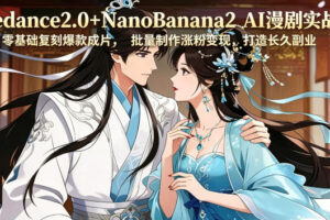 Seedance2.0+NanoBanana2 AI漫剧实战课，零基础复刻爆款成片涨粉变现，打造长久副业收益