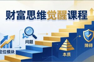 财富思维觉醒第十期：3天大课四大模块，精准定位问题看清本质，扫清人生障碍