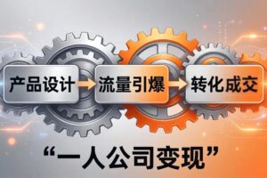 一人公司变现全攻略：产品设计+流量引爆+转化成交，打造不受年龄限制的长期事业