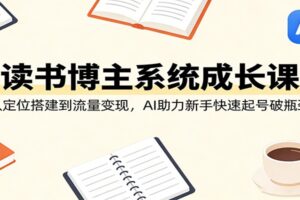 读书博主系统成长课：从定位搭建到流量变现，AI助力新手快速起号破瓶颈