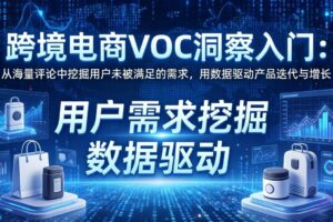 跨境电商VOC洞察入门：从海量评论中挖掘用户未被满足的需求，用数据驱动产品迭代与增长