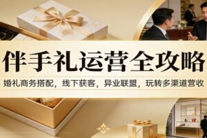 伴手礼运营全攻略：婚礼商务搭配，线下获客，异业联盟，玩转多渠道营收