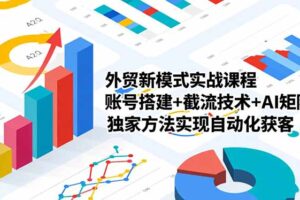外贸新模式实战课程-更新2月，账号搭建+截流技术+AI矩阵+独家方法实现自动化获客