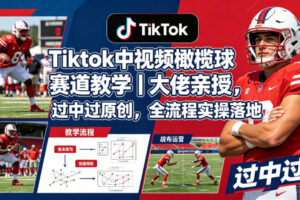 Tiktok中视频橄榄球赛道教学｜大佬亲授，过中过原创，全流程实操落地