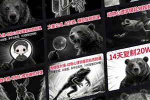 情绪放大镜-动物心理学爆款短视频课，文案公式、AI生图、多平台变现，14天复制20W粉