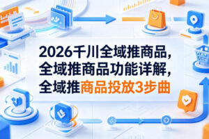 2026千川全域推商品，全域推商品功能详解，全域推商品投放3步曲