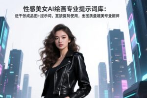 性感美女AI绘画专业提示词库：近千张成品图+提示词，直接复制使用，出图质量媲美专业画师