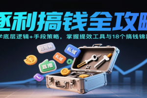 逐利搞钱全攻略：学底层逻辑+手段策略，掌握提效工具与18个搞钱锦囊(更新11月)