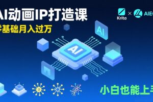 AI动画新手变现课，Krita+AIGC、模型训练、商单资源，零基础月入过万，小白也能上手
