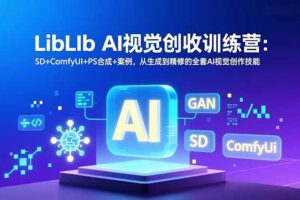 LibLIb AI视觉创收训练营：SD+ComfyUI+PS合成+案例，从生成到精修的全套AI视觉创作技能