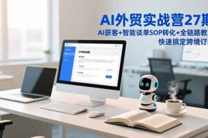 AI外贸实战营27期，AI获客+智能谈单+SOP转化+全链路教学，快速搞定跨境订单