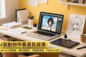 AI漫剧创作赛道实战课：Sora2 AI工具使用、提示词技巧、多路径变现，小白月入过万