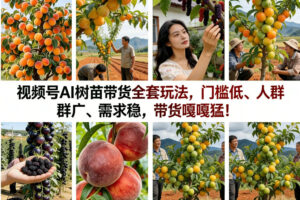 视频号AI树苗带货全套玩法，门槛低、人群广、需求稳，带货嘎嘎猛！(更新0401)