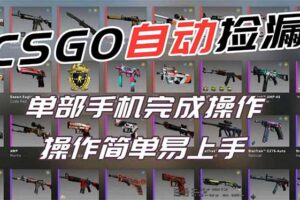 用全球火爆游戏CSGO挂机捡漏赚钱过个肥年，一部手机轻松日入500+【副业网赚】