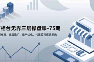 万相台无界三层操盘课-75期，销量布局、分层推广、投产优化，构建盈利店铺系统