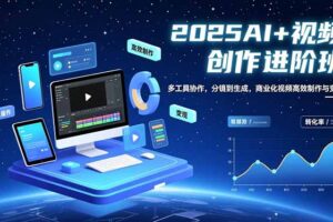 AI+视频创作进阶班：多工具协作，分镜到生成，商业化视频高效制作与变现