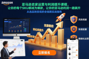 亚马逊卖家运营与利润提升课程，让你的每个SKU都成为爆款，让你的亚马逊利润一路飙升(更新26年3月)