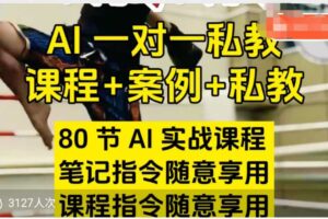 AI指令实战课，课程+案例，80节AI实战课程，笔记指令随意享用，课程指令随意享用(更新26年3月)