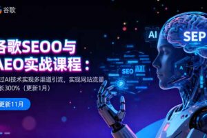 谷歌SEO与AEO实战课程：通过AI技术实现多渠道引流，实现网站流量增长300%