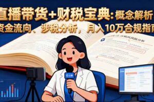 直播带货+财税宝典：概念解析、资金流向、涉税分析，月入10万合规指南