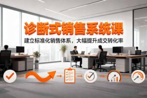 诊断式销售系统课，建立标准化销售体系，大幅提升成交转化率