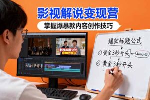 影视解说变现营：通过30+实战案例爆款内容创作技巧，掌握影视解说盈利密码