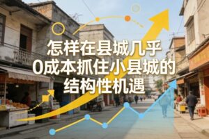 付费文章：怎样在县城几乎0成本抓住小县城的结构性机遇