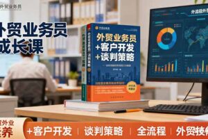 外贸业务员成长课：职业素养+客户开发+谈判策略、掌握全流程外贸技能