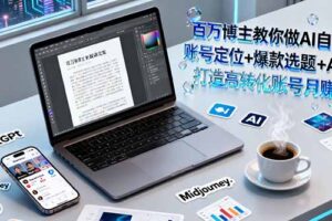 百万博主教你做AI自媒体：账号定位+爆款选题+AI创作 打造高转化账号月赚5w