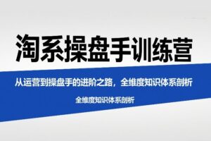 淘系操盘手训练营，从运营到操盘手的进阶之路，全维度知识体系剖析(更新)
