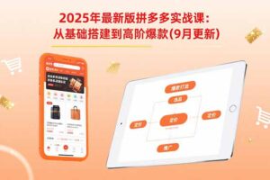 2025年最新版拼多多实战课：从基础搭建到高阶爆款(9月更新