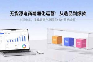 无货源电商精细化运营：从选品到爆款，实现轻资产高回报(40+节系统课