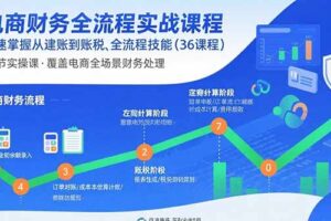 电商财务全流程实战课程：快速掌握从建账到报税的全流程技能(36节课