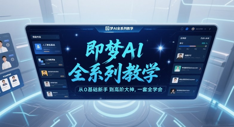 即梦AI全系列教学，从0基础新手到高阶大神，一套全学会