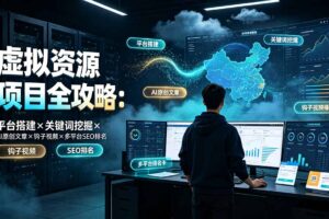 虚拟资源项目全攻略：平台搭建×关键词挖掘×AI原创文章×钩子视频×多平台SEO排名