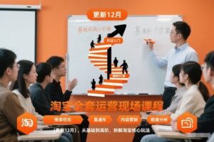 淘宝全套运营现场课程(更新26年1月)，从基础到高阶，拆解淘宝核心玩法