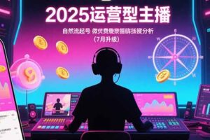 2025运营型主播：自然流起号，微付费投放技巧，罗盘数据深度解析(7月更新