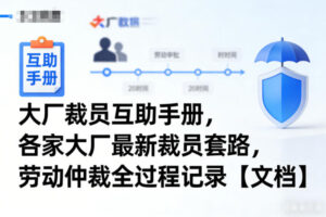大厂裁员互助手册，各家大厂最新裁员套路，劳动仲裁全过程记录【文档】