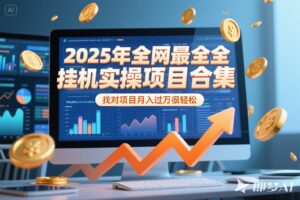 2025年挂机实操项目实操演练，挂机类型，AI直播类型，轻资产创业类型…