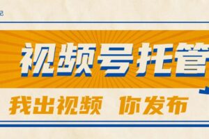 【视频号托管 】团队提供视频，你出账号，最高躺赚1W+