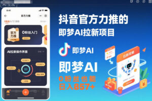 抖音官方力推的即梦AI拉新项目，0粉丝也能日入857+(附即梦AI拉新推广入口及教学)