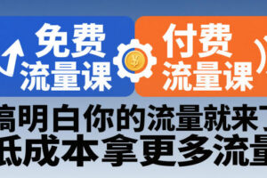 拼多多免费流量课+付费流量课，搞明白你的流量就来了，低成本拿更多流量