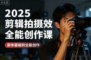 2025剪辑拍摄特效全能创作课，零基础到全能创作