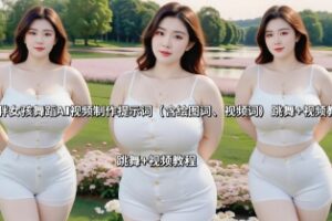 微胖女孩舞蹈AI视频制作提示词(含绘图词、视频词) 跳舞+视频教程